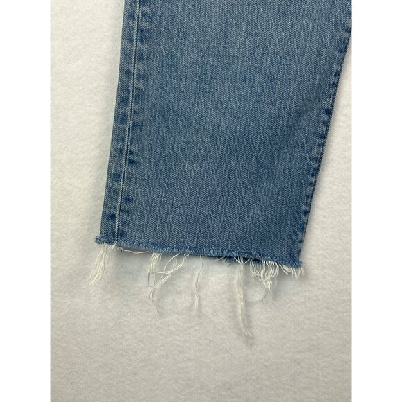 Levis High Rise Button-Fly Jeans Womens 28 Light Wash Raw Hem - Picture 10 of 12